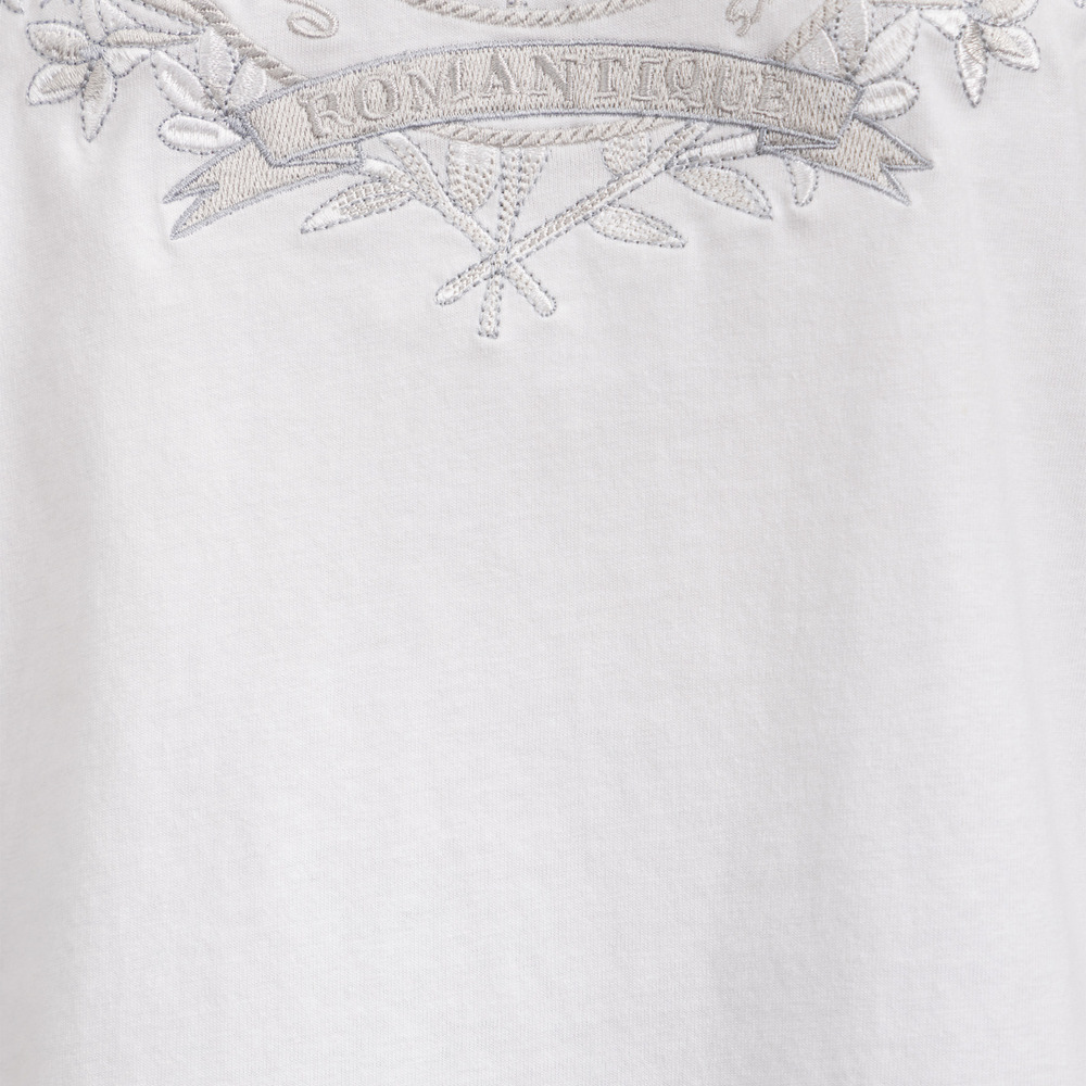 21号(6L~) フラワーエンブレム刺繍Tシャツ22