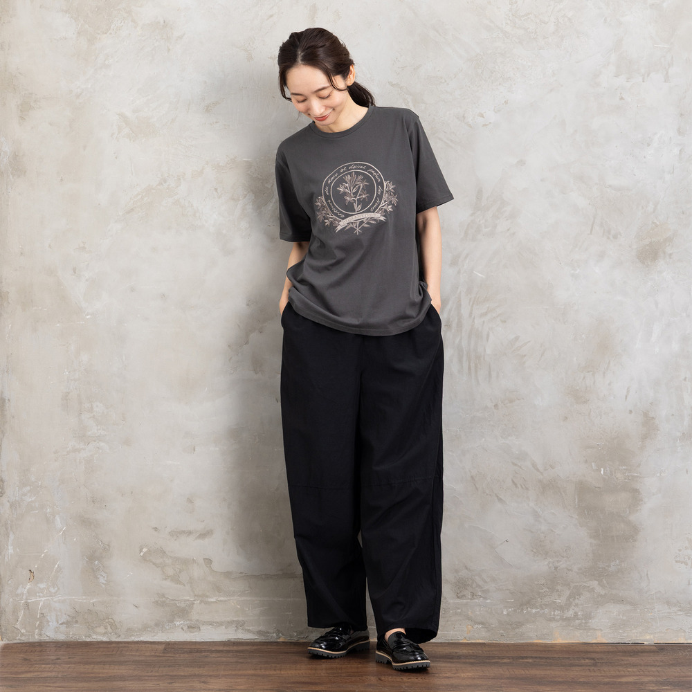 21号(6L~) フラワーエンブレム刺繍Tシャツ9