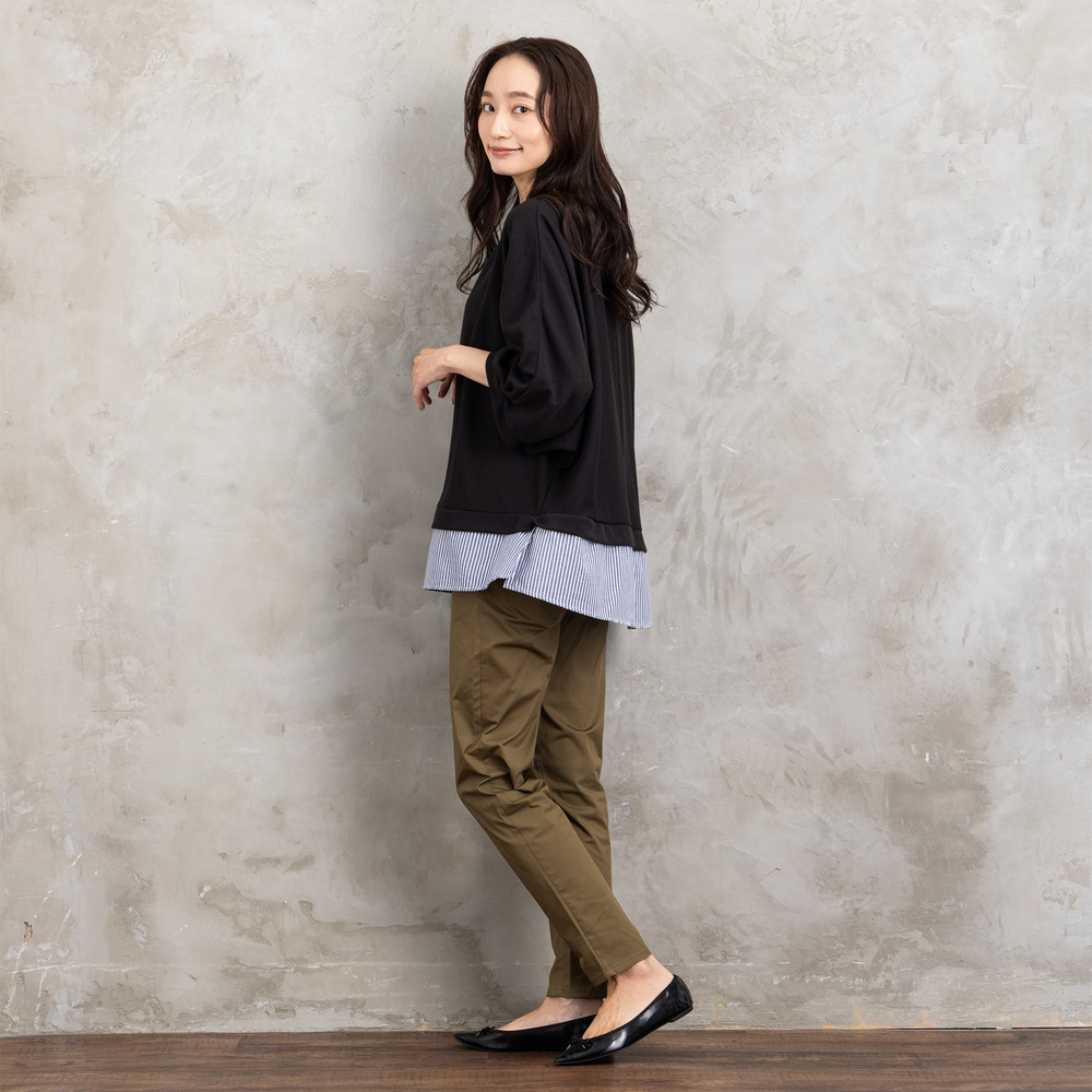 21号(6L~) コットンストレッチテーパードパンツ17