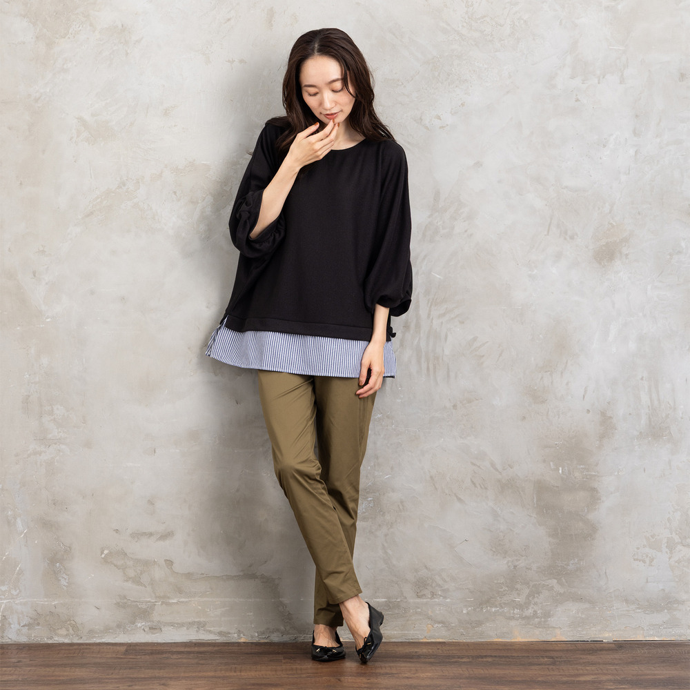 21号(6L~) コットンストレッチテーパードパンツ18