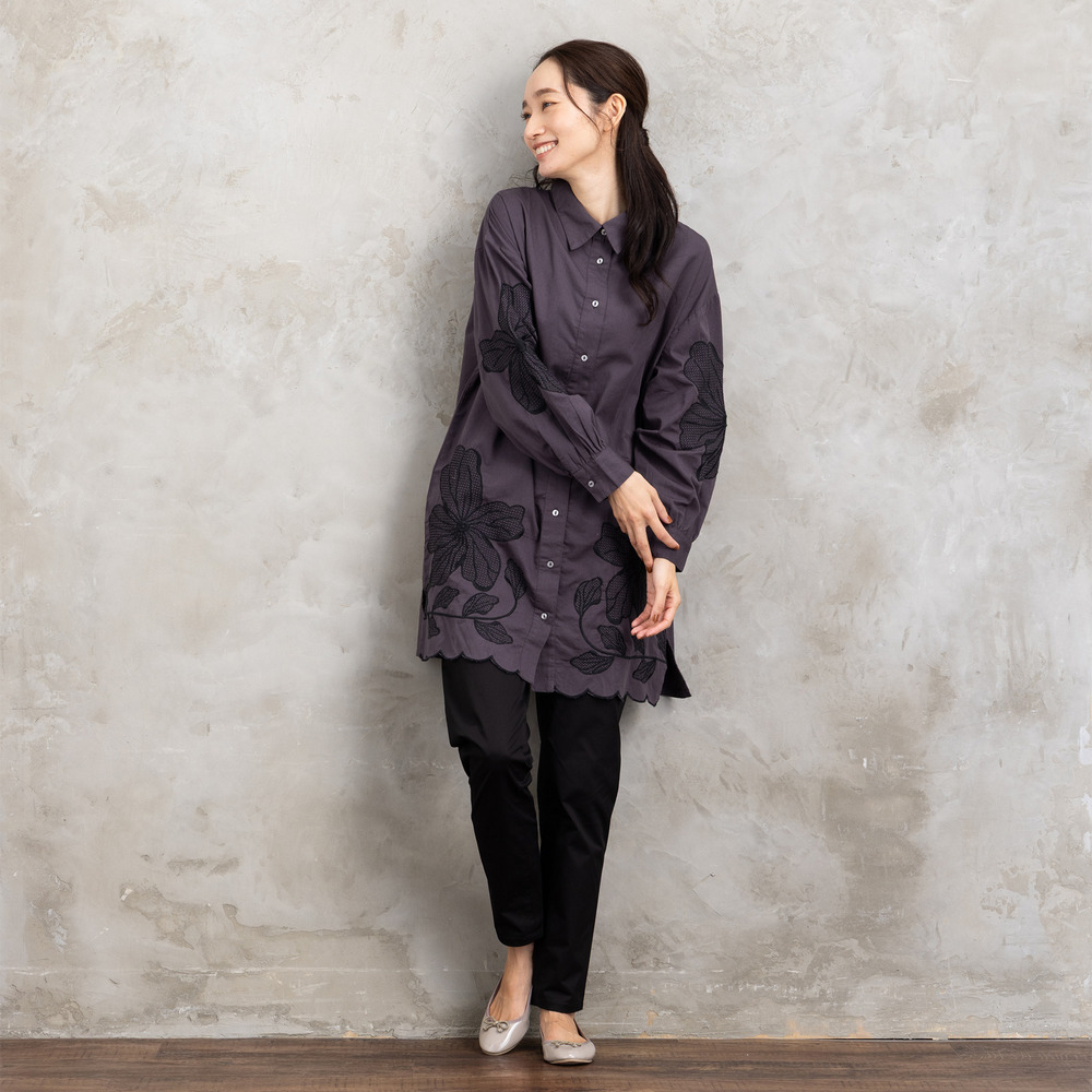 21号(6L~) コットンストレッチテーパードパンツ21