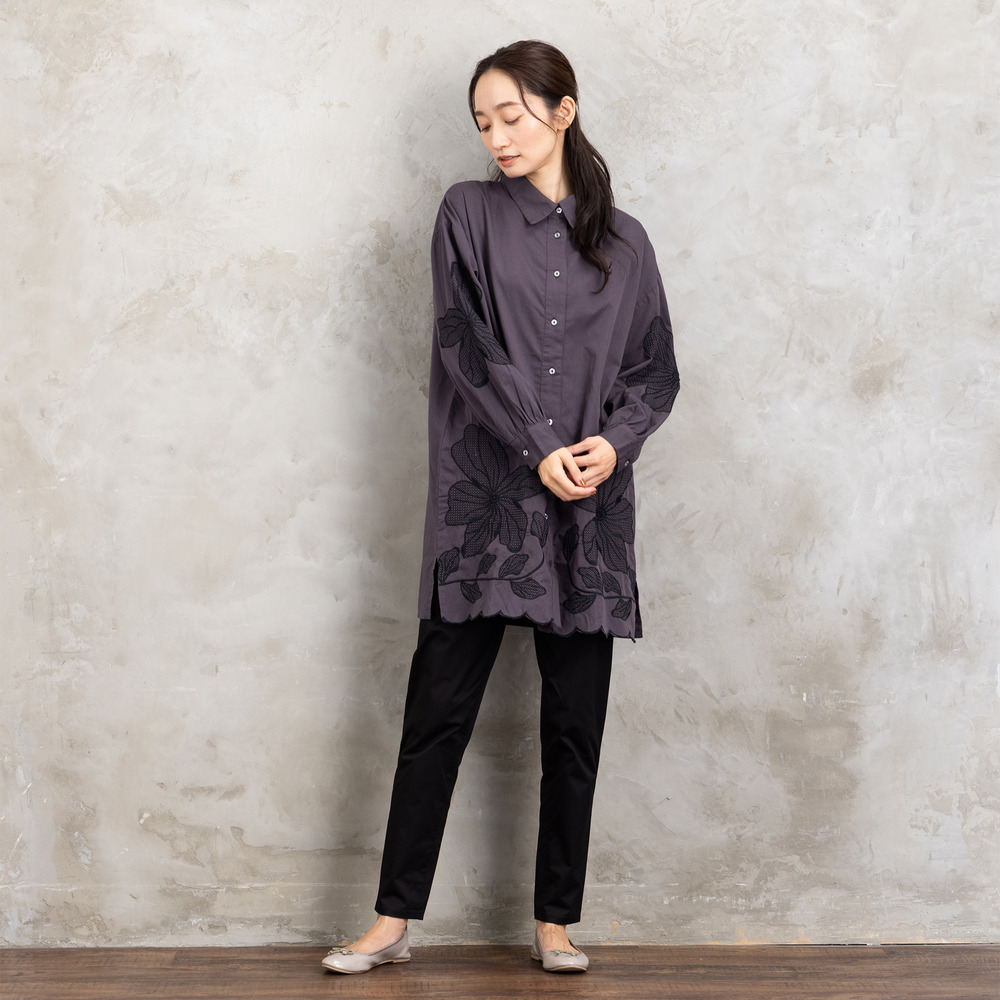 21号(6L~) コットンストレッチテーパードパンツ22