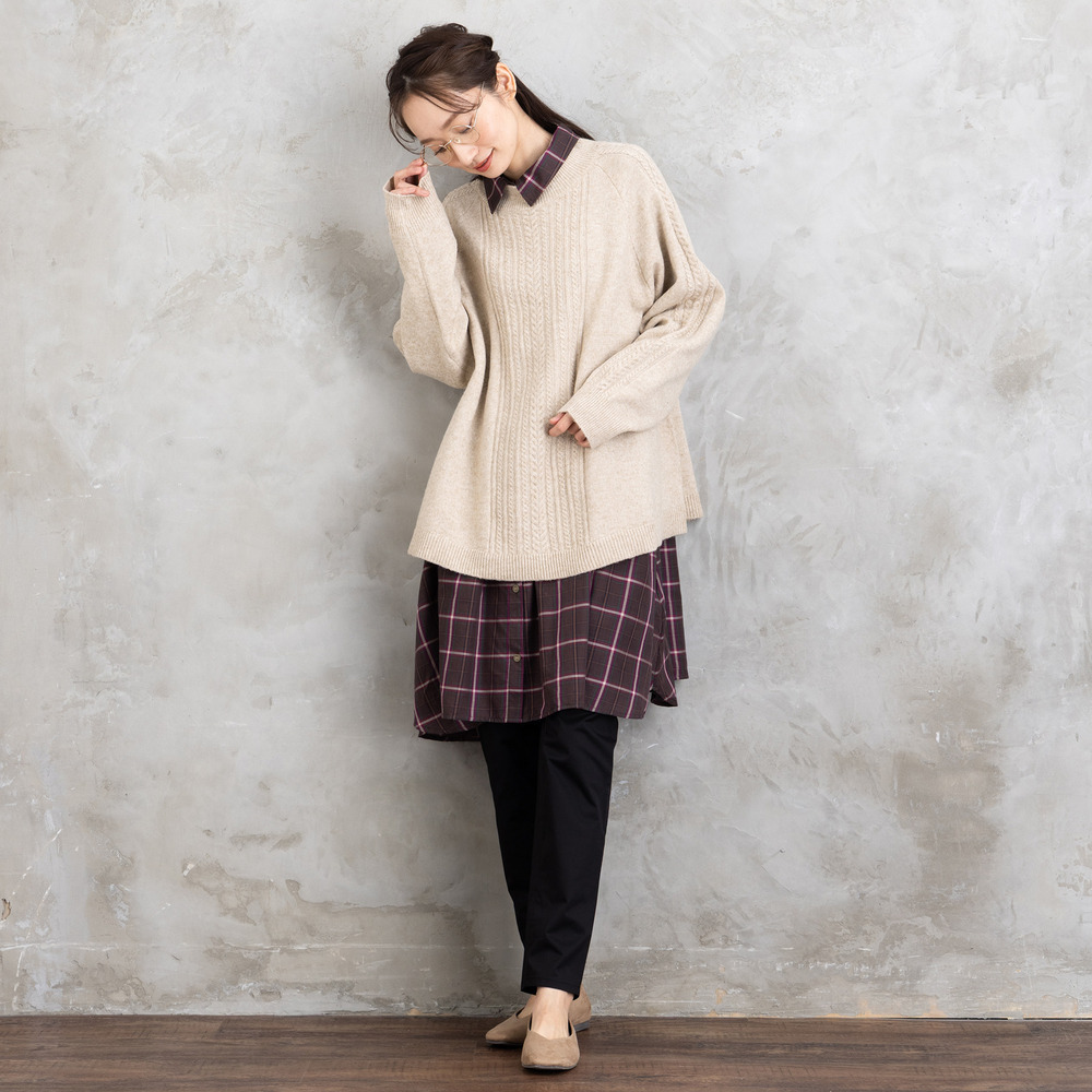 21号(6L~) コットンストレッチテーパードパンツ3