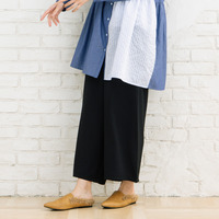 21号(6L～) 【COOL・UV・防シワ】スムースジョーゼットパンツ