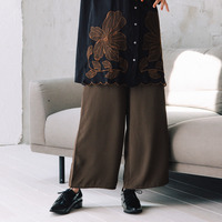 21号(6L～) 【COOL・UV・防シワ】スムースジョーゼットパンツ