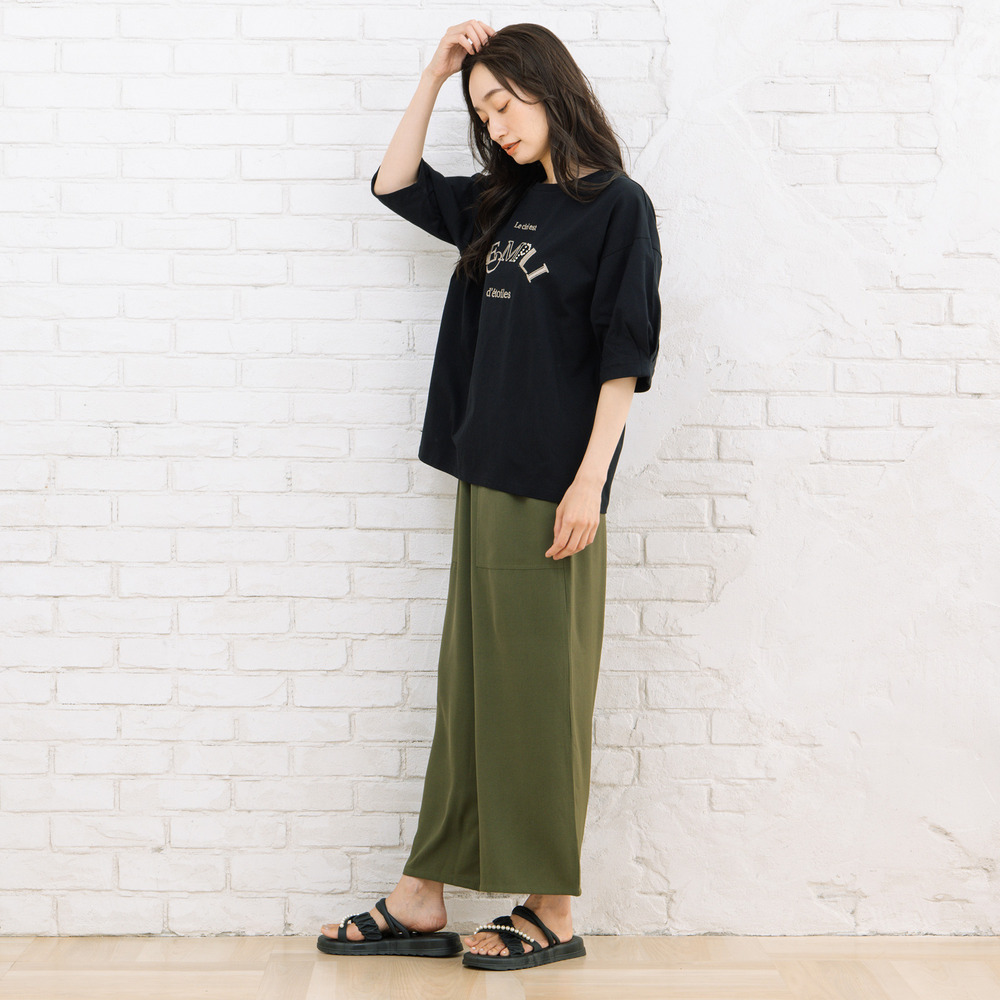 21号(6L~) 【COOL・UV・防シワ】スムースジョーゼットパンツ21