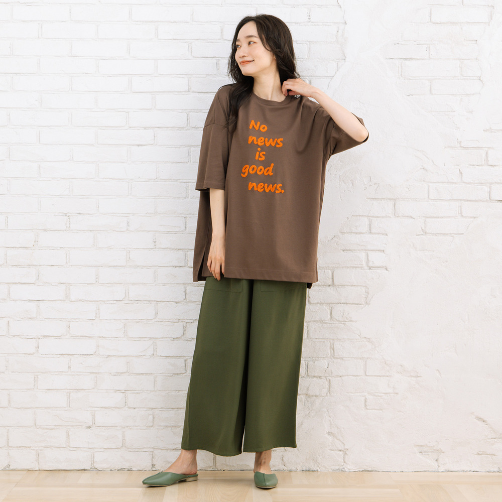 21号(6L~) 【COOL・UV・防シワ】スムースジョーゼットパンツ23