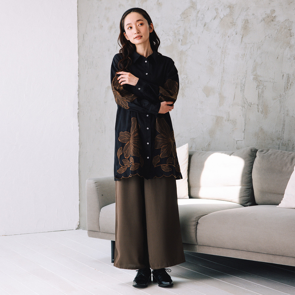 21号(6L~) 【COOL・UV・防シワ】スムースジョーゼットパンツ3