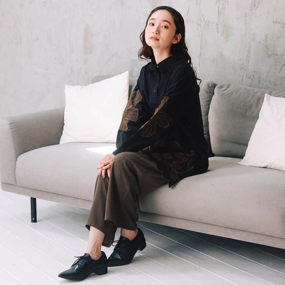 21号(6L~) 【COOL・UV・防シワ】スムースジョーゼットパンツ5