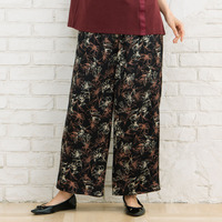 21号(6L～) フラワージャカードワイドパンツ