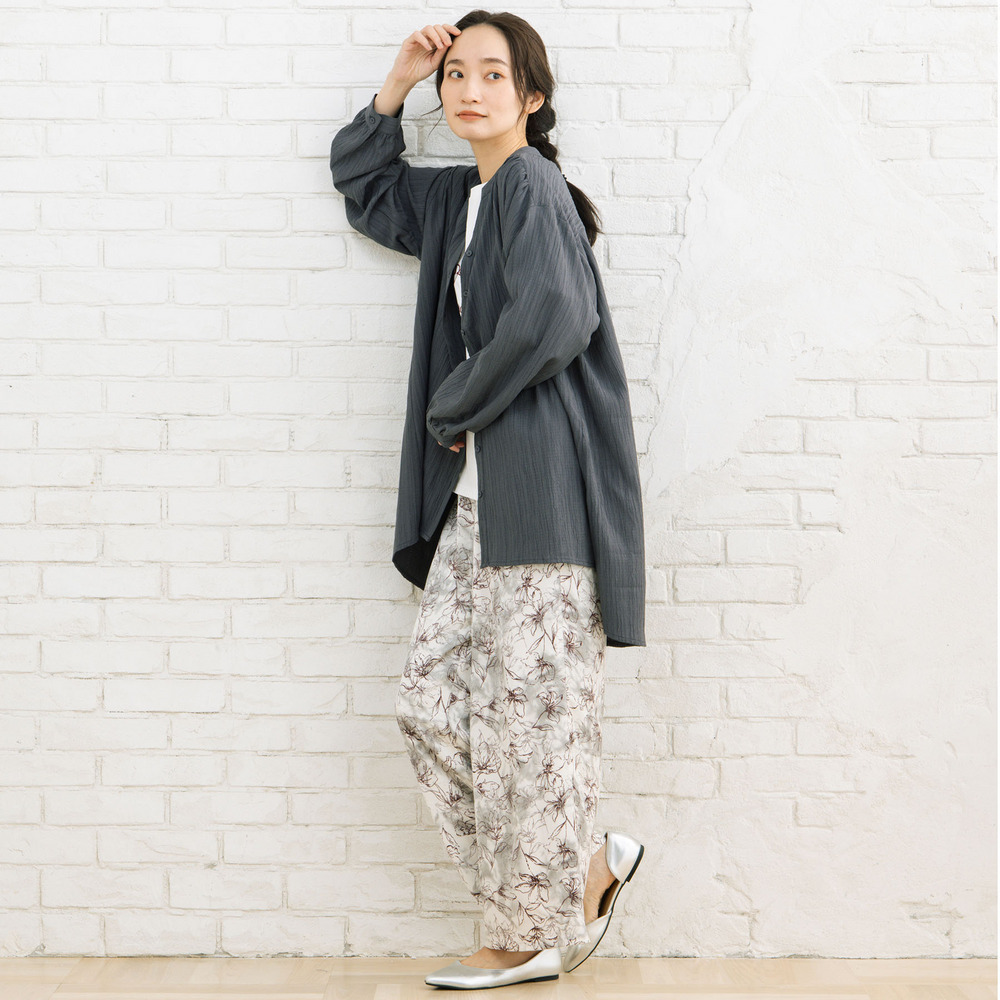 21号(6L~) フラワージャカードワイドパンツ16