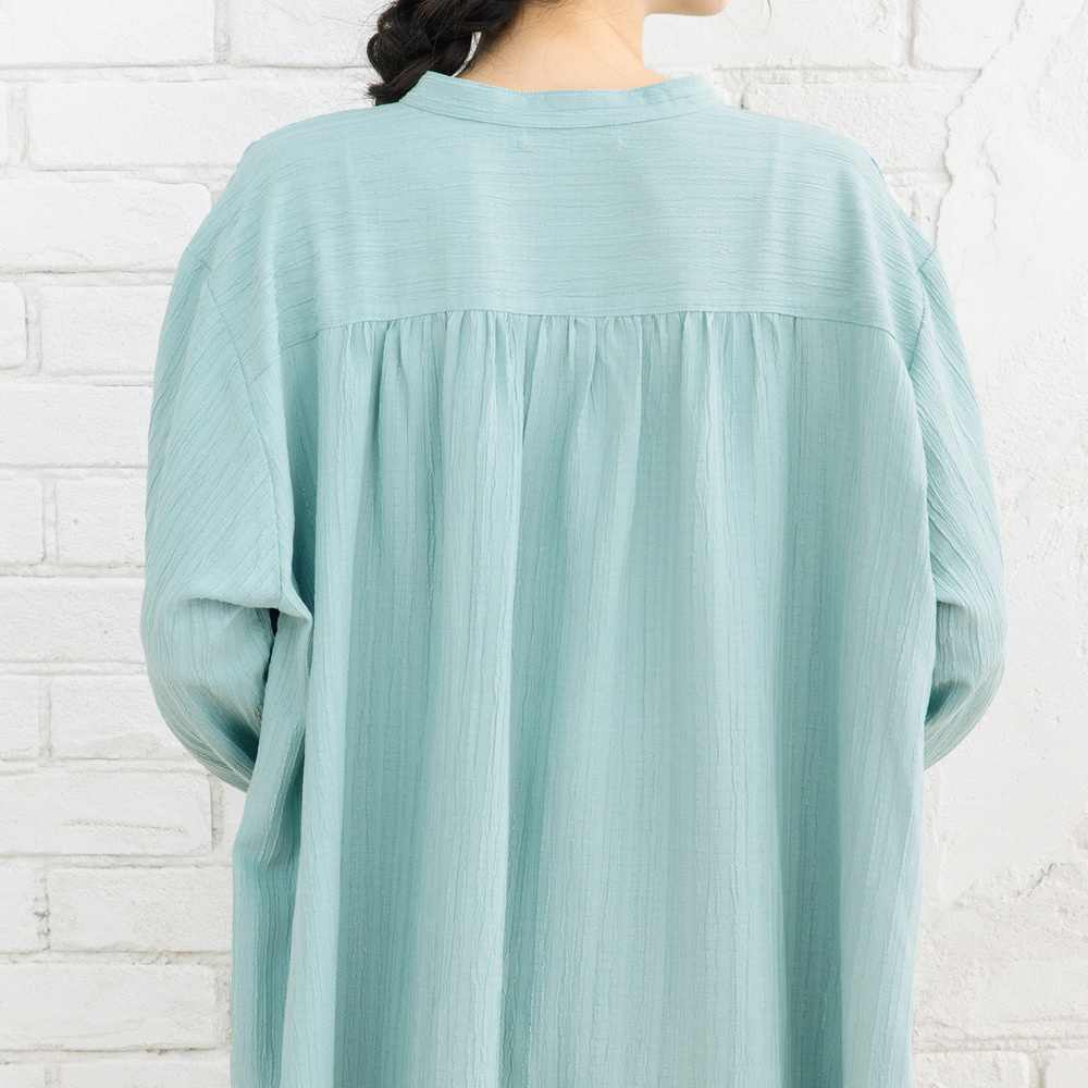 21号(6L~) 楊柳ジャカードシャツチュニック10