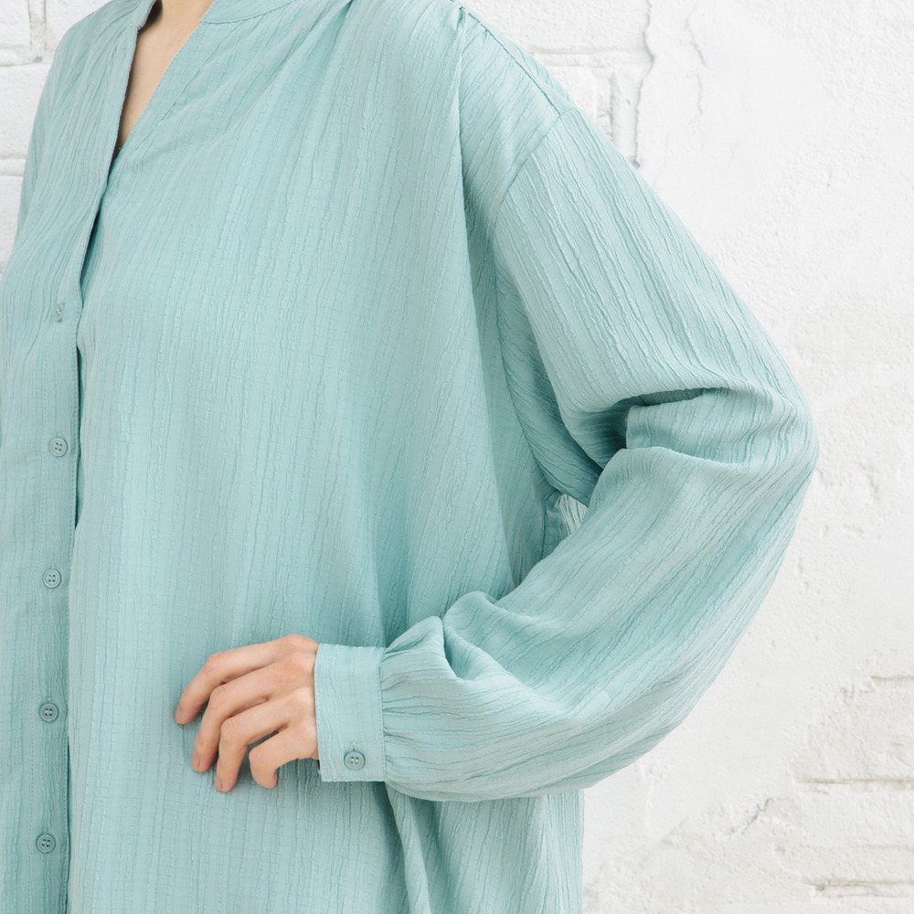 21号(6L~) 楊柳ジャカードシャツチュニック12