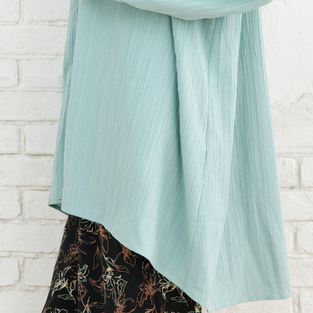 21号(6L~) 楊柳ジャカードシャツチュニック13