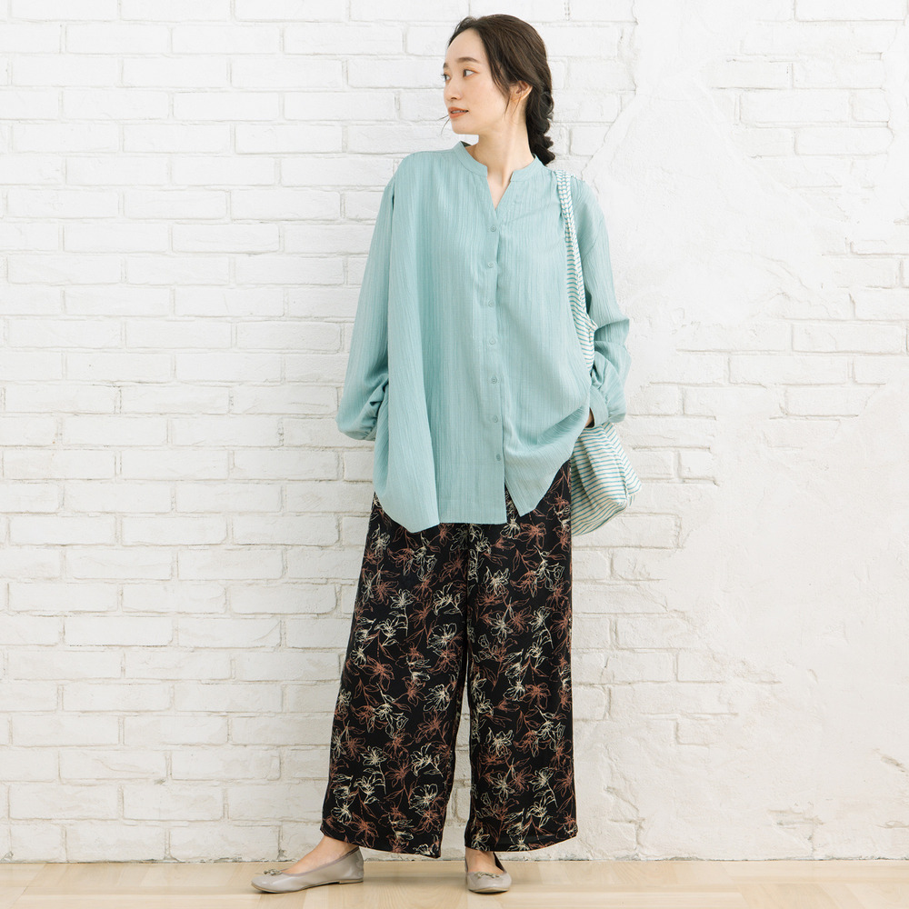 21号(6L~) 楊柳ジャカードシャツチュニック7