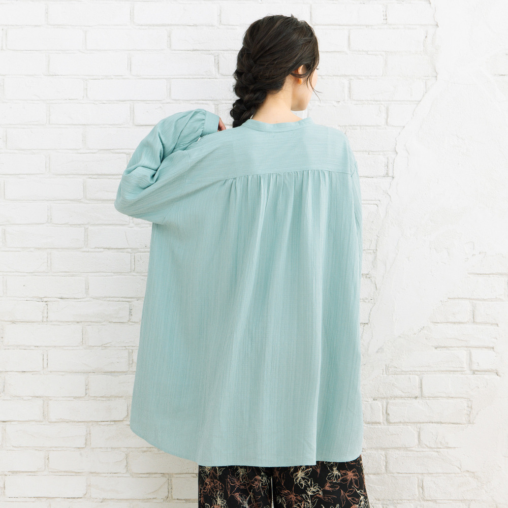 21号(6L~) 楊柳ジャカードシャツチュニック9