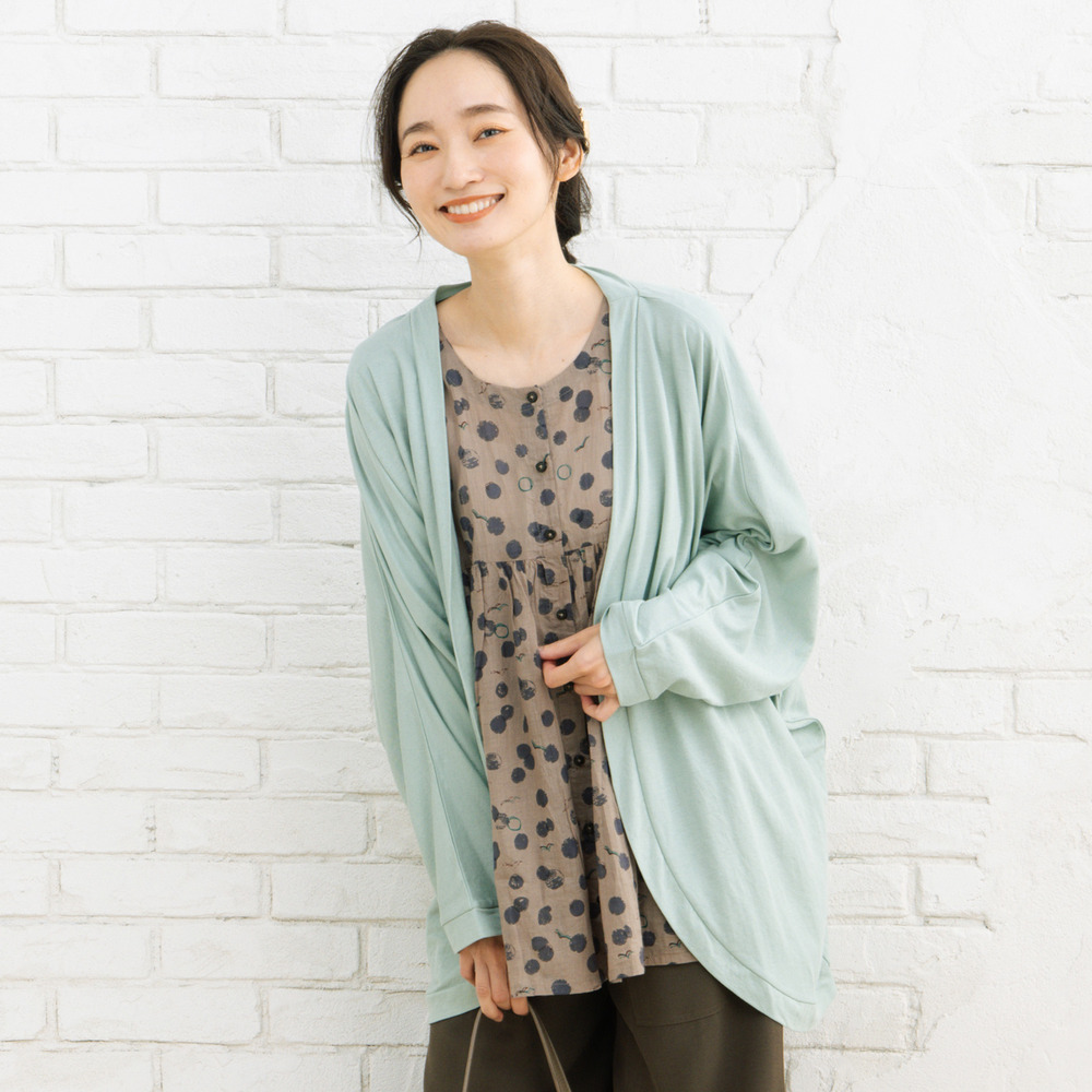 21号(6L~) 【接触冷感】ドルマンゆるカーディガン1