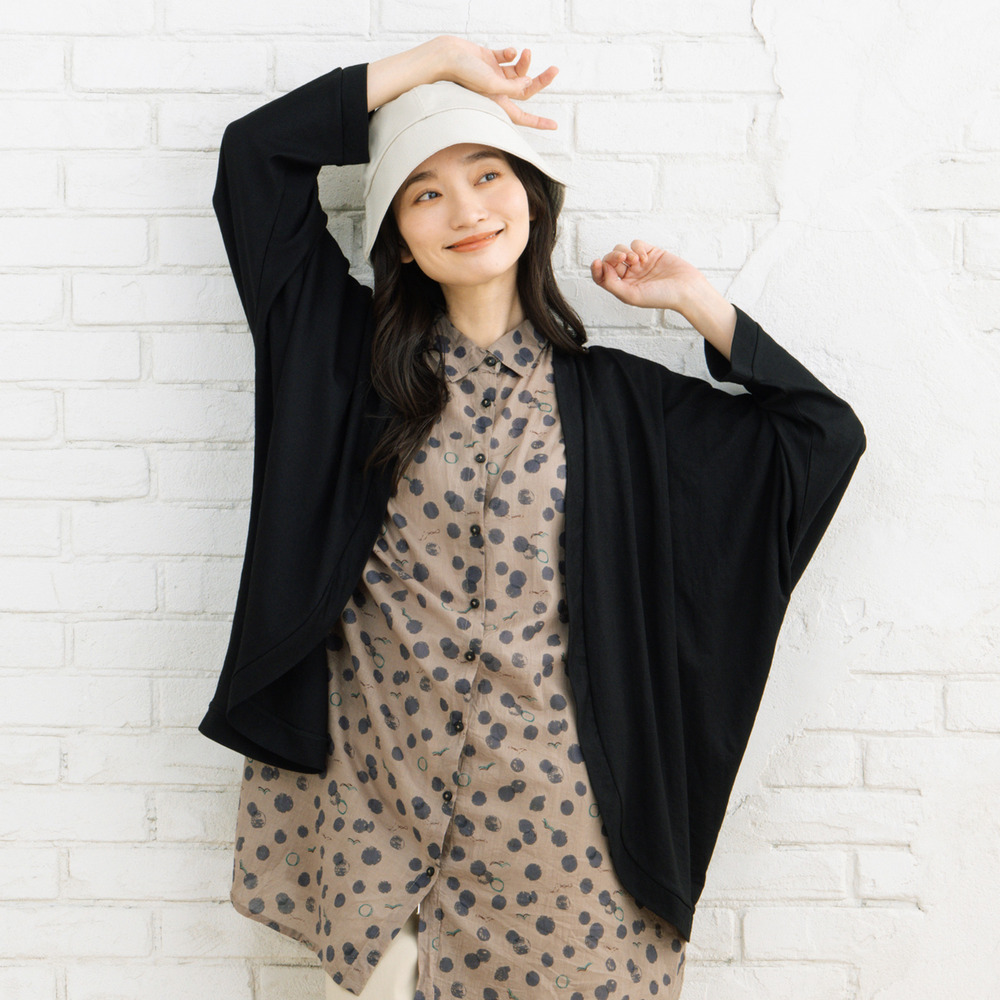 21号(6L~) 【接触冷感】ドルマンゆるカーディガン1