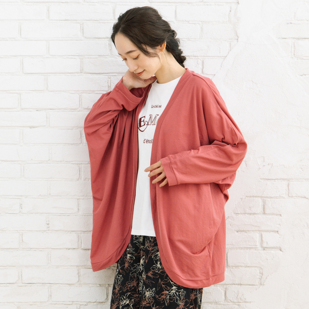 21号(6L~) 【接触冷感】ドルマンゆるカーディガン1