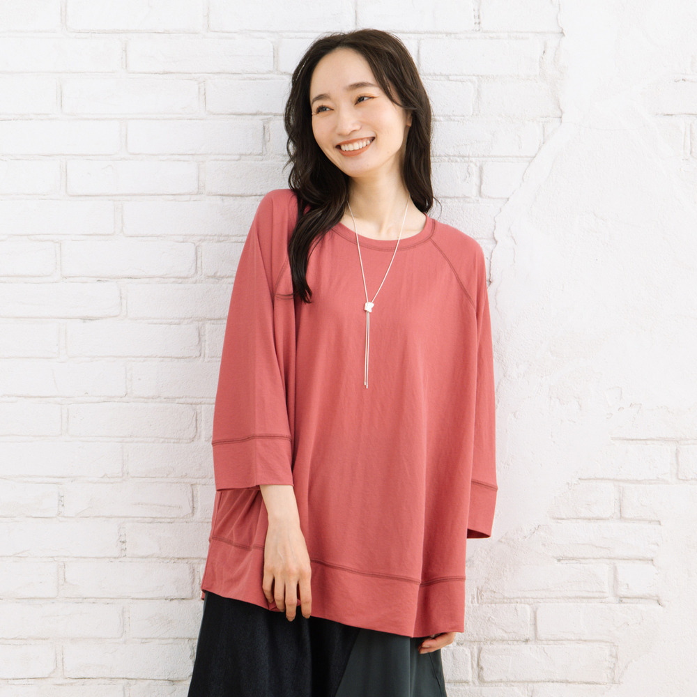 21号(6L～) 【接触冷感】ラグランカットソー