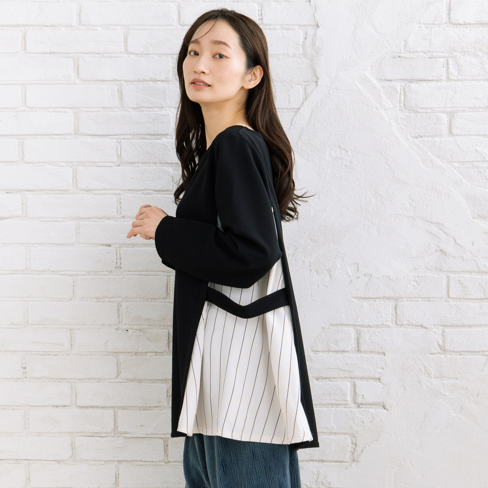 【sabstreet bis】【web限定】 サイド切り替えプルオーバー