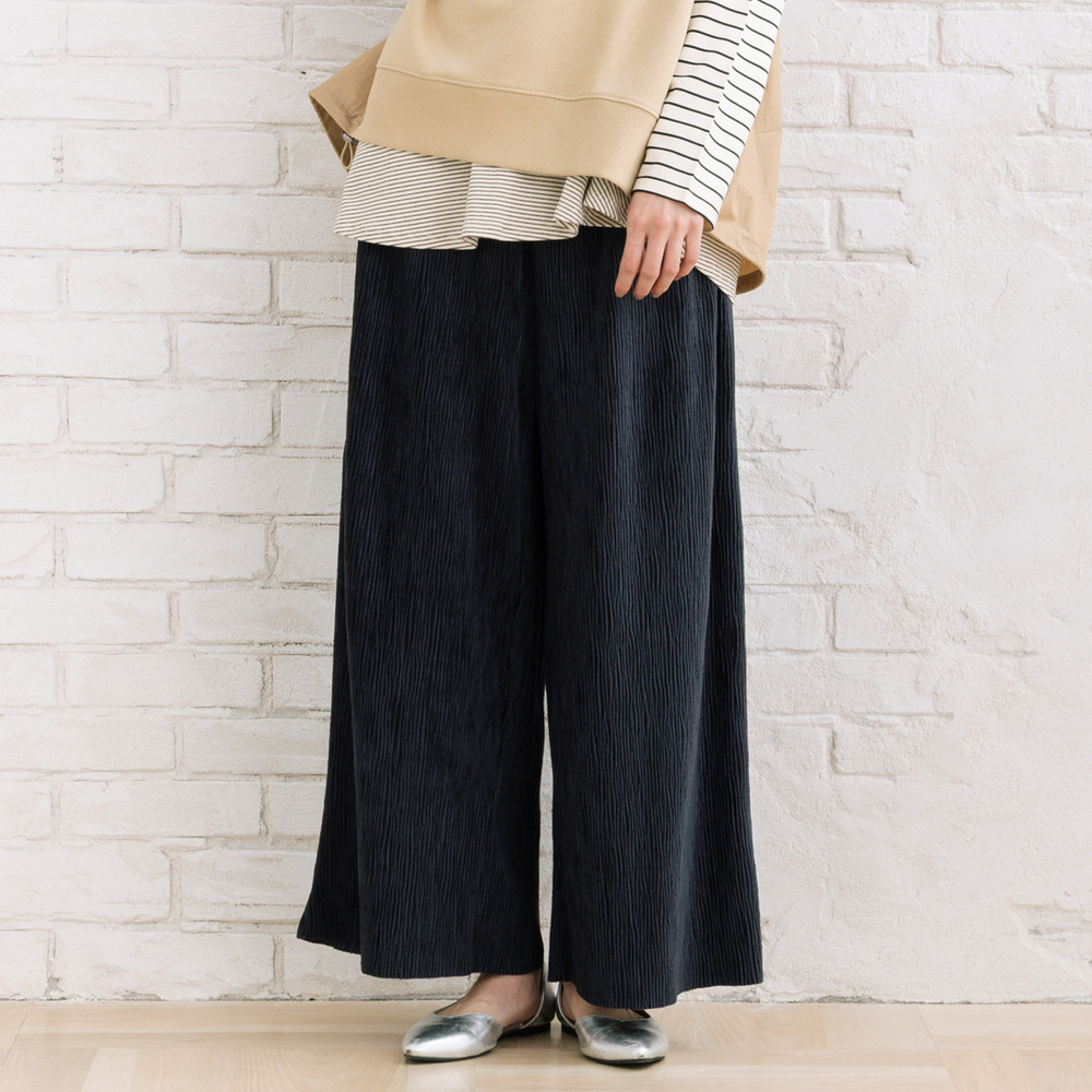 【sabstreet bis】【web限定】 ベロアプリーツパンツ