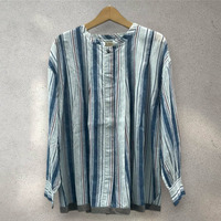 ドットストライププリントブラウス