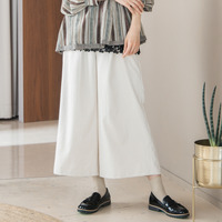 ナチュラルストレッチガウチョパンツ