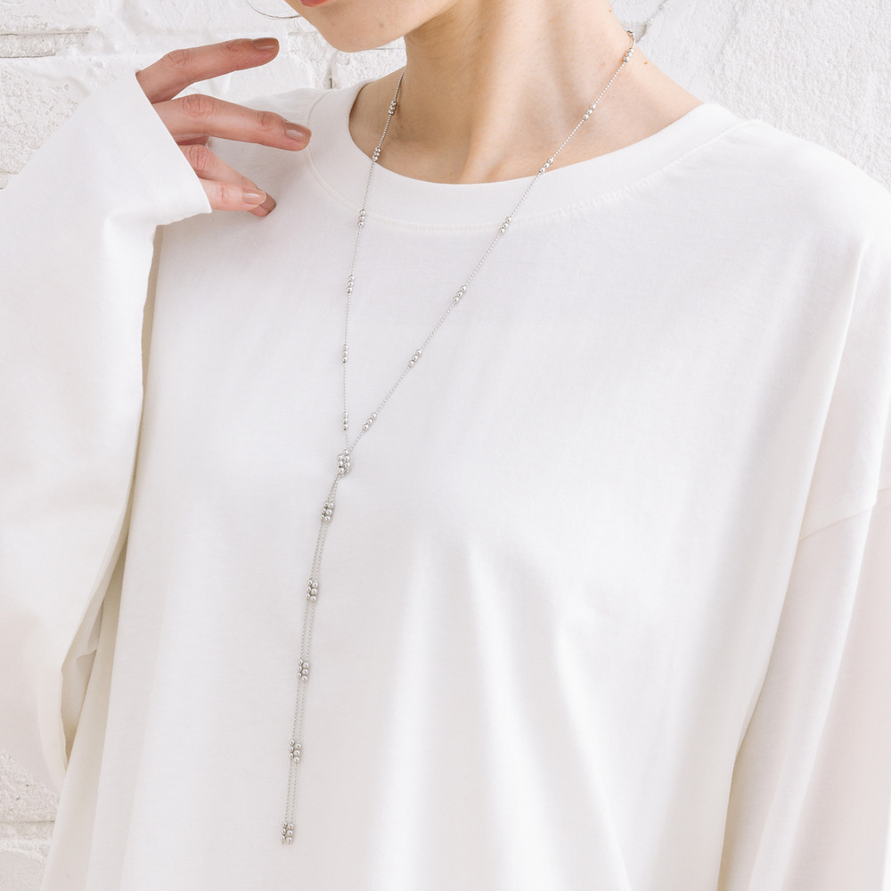 ボールチェーンノットネックレス