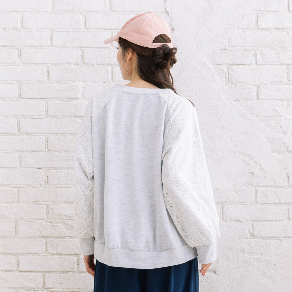 【sabstreet bis】【web限定】 レースドッキングダンボールスウェット11