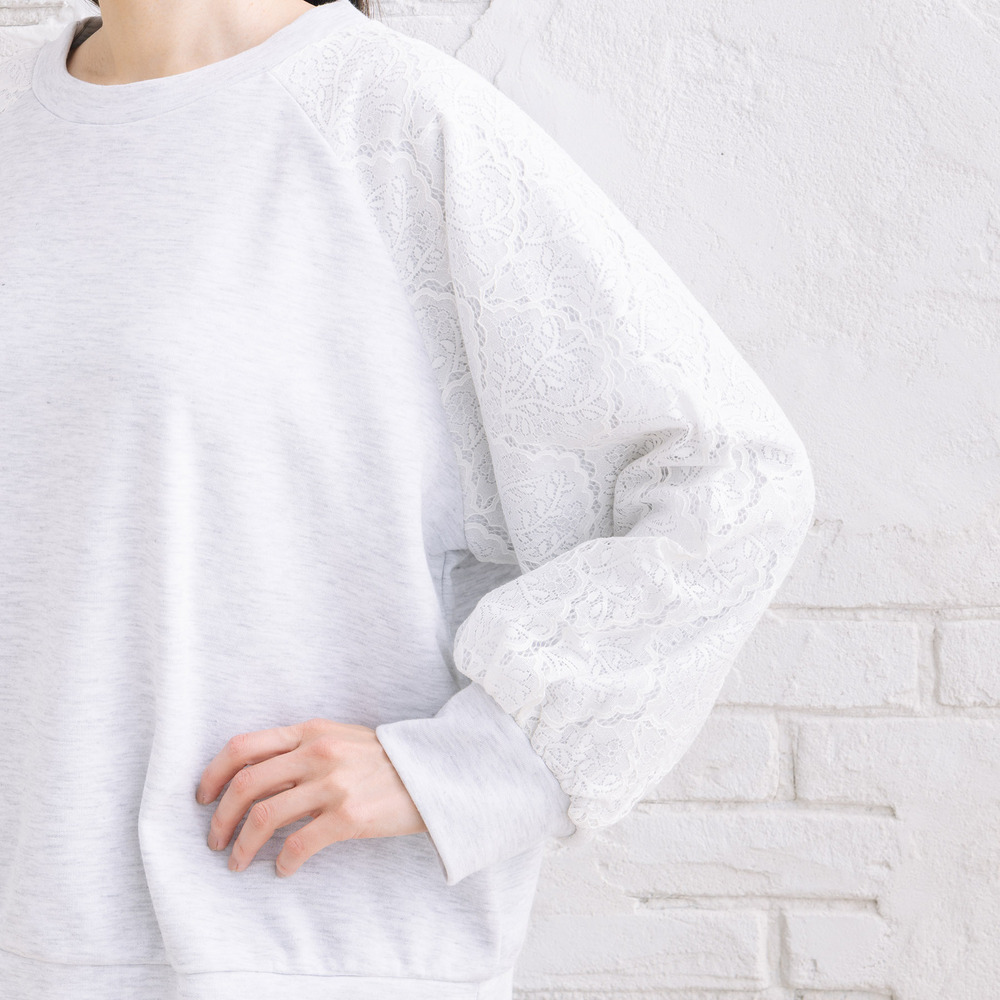 【sabstreet bis】【web限定】 レースドッキングダンボールスウェット14