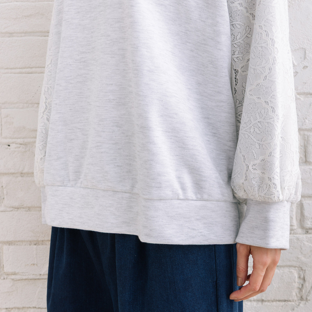 【sabstreet bis】【web限定】 レースドッキングダンボールスウェット15