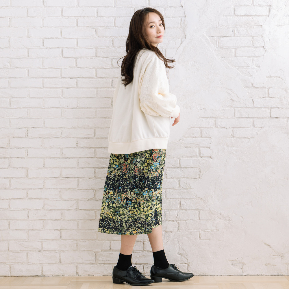 【sabstreet bis】【web限定】 レースドッキングダンボールスウェット3