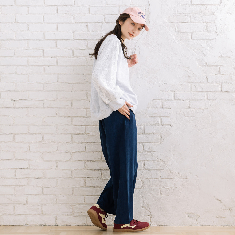 【sabstreet bis】【web限定】 レースドッキングダンボールスウェット5