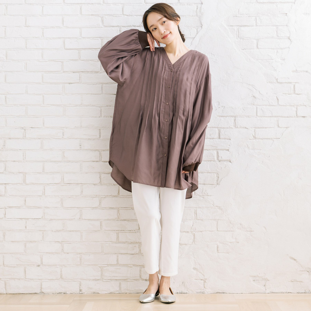 21号(6L~) シルキーローンピンタックチュニック12