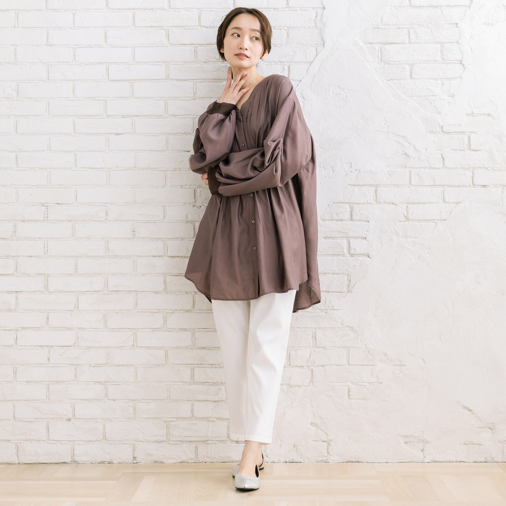 21号(6L~) シルキーローンピンタックチュニック14