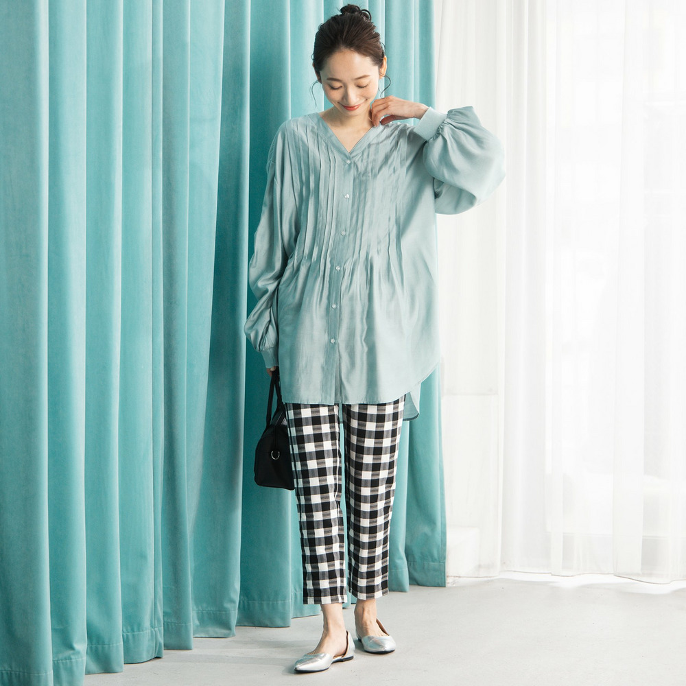 21号(6L~) シルキーローンピンタックチュニック2