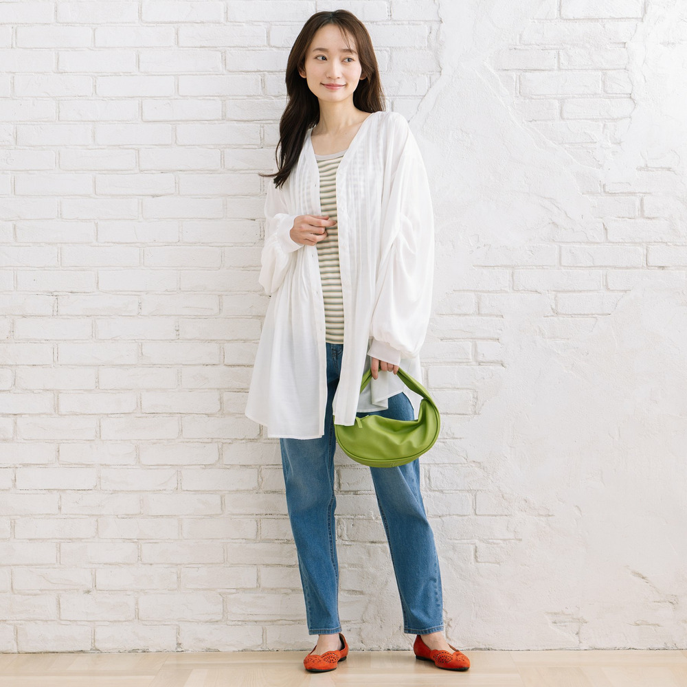 21号(6L~) シルキーローンピンタックチュニック6