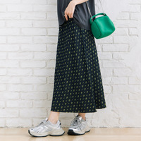 フラワージャカードデニムスカート