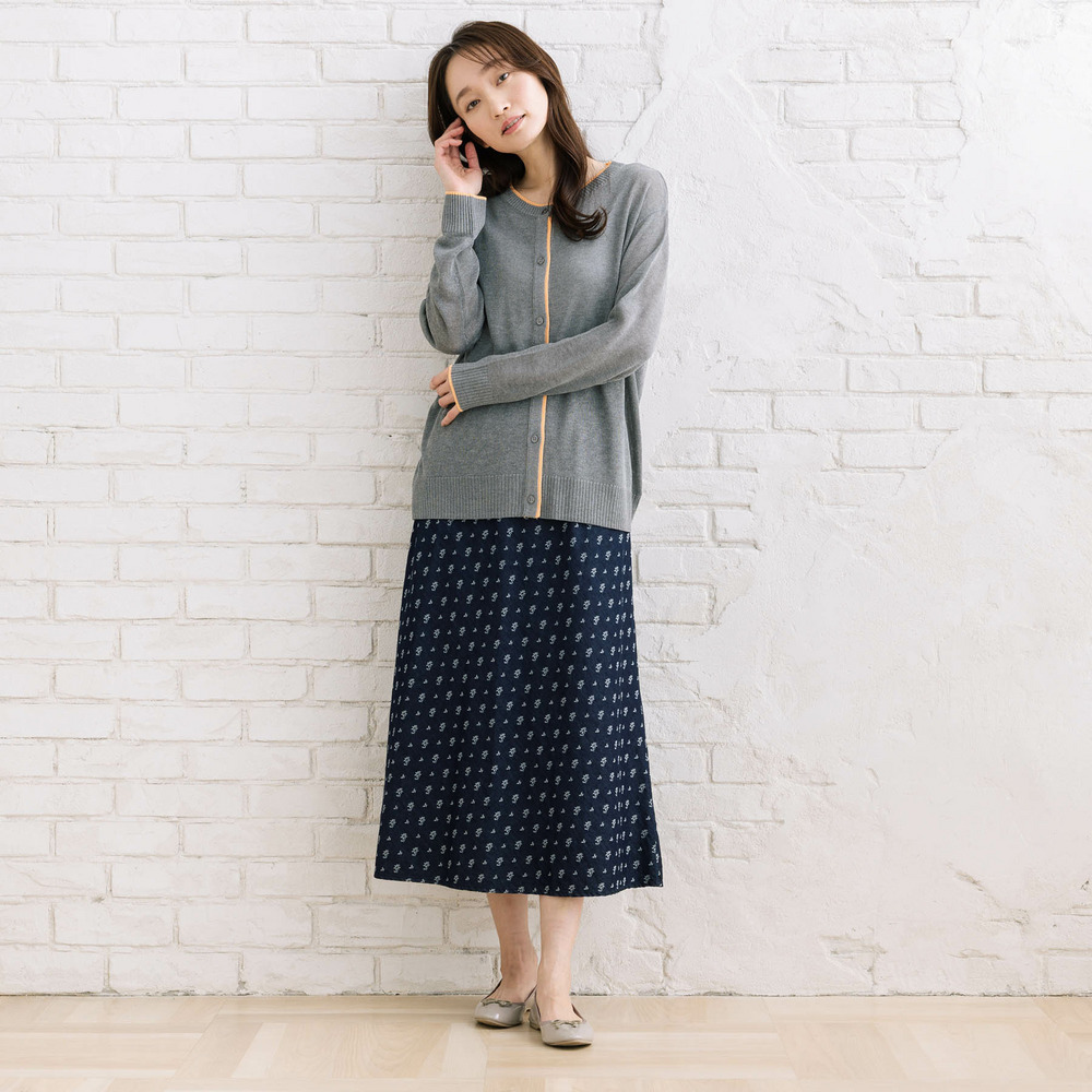 21号(6L~) フラワージャカードデニムスカート8