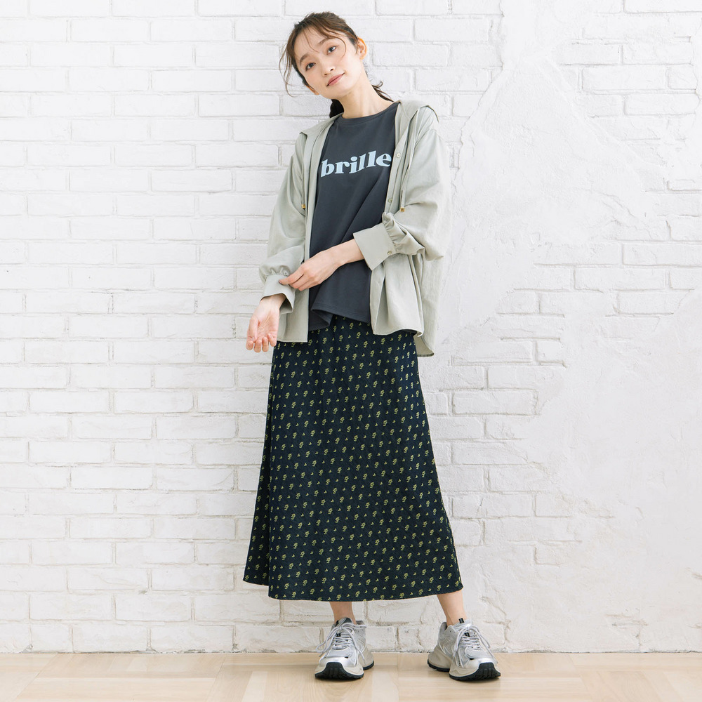 21号(6L~) フラワージャカードデニムスカート9