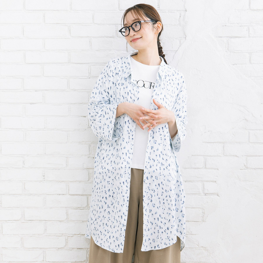【sabstreet bis】【web限定】 アソートプリントシャツワンピース