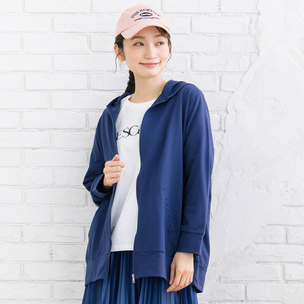 【sabstreet bis】【web限定】 【吸水速乾】裏毛ジップパーカー