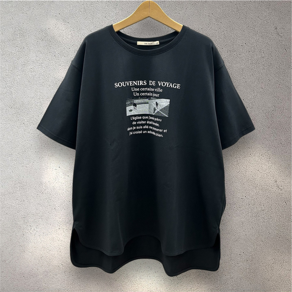 【sabstreet bis】【web限定】 【接触冷感・吸水速乾】モノクロプリントカットソー