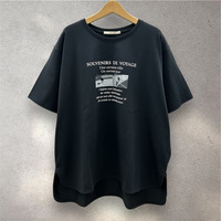 【sabstreet bis】【web限定】 【接触冷感・吸水速乾】モノクロプリントカットソー