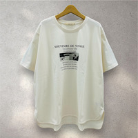 【sabstreet bis】【web限定】 【接触冷感・吸水速乾】モノクロプリントカットソー