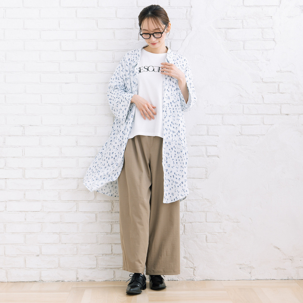 【sabstreet bis】【web限定】 ストレッチタックワイドパンツ10