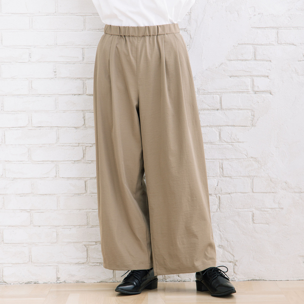 【sabstreet bis】【web限定】 ストレッチタックワイドパンツ14