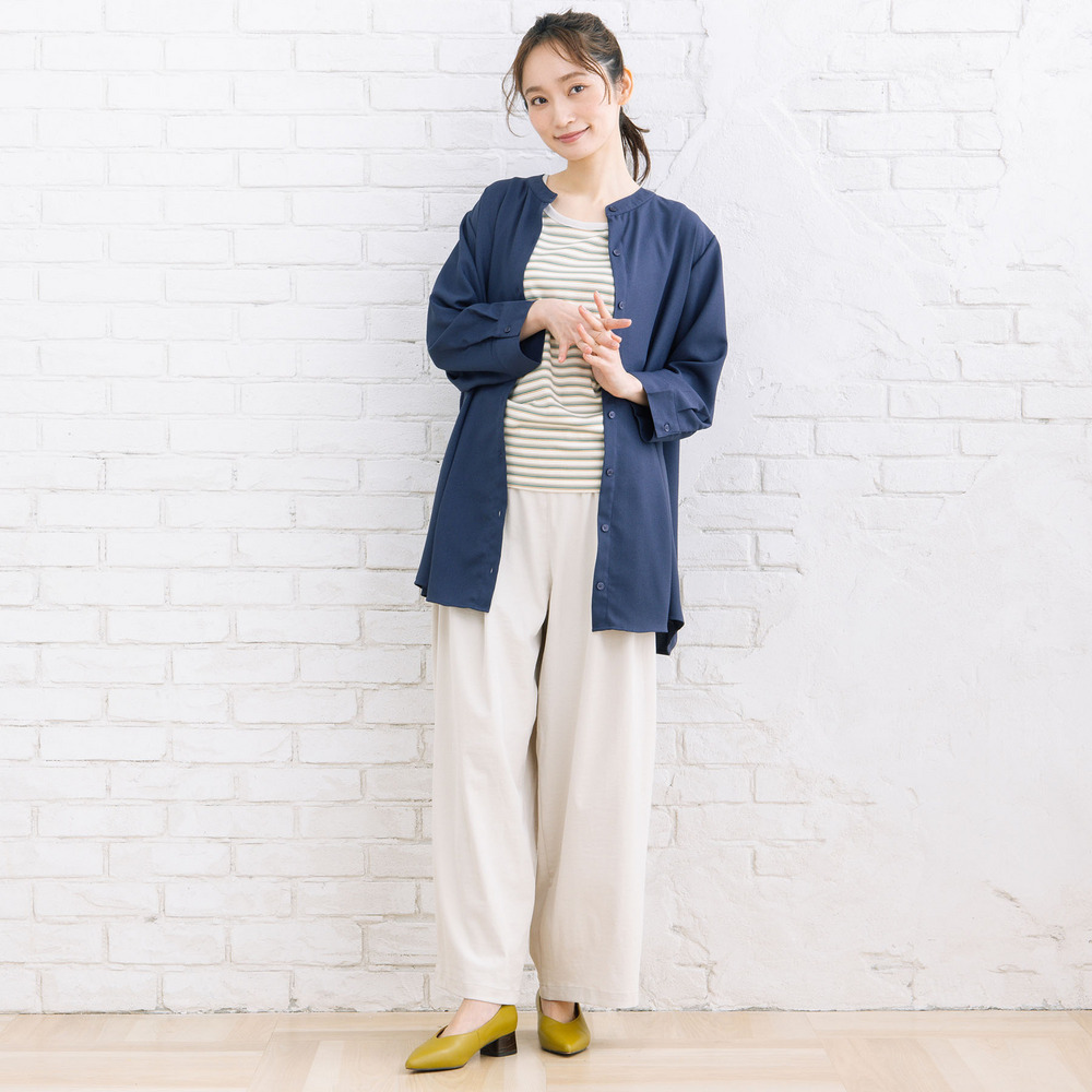 【sabstreet bis】【web限定】 ストレッチタックワイドパンツ4