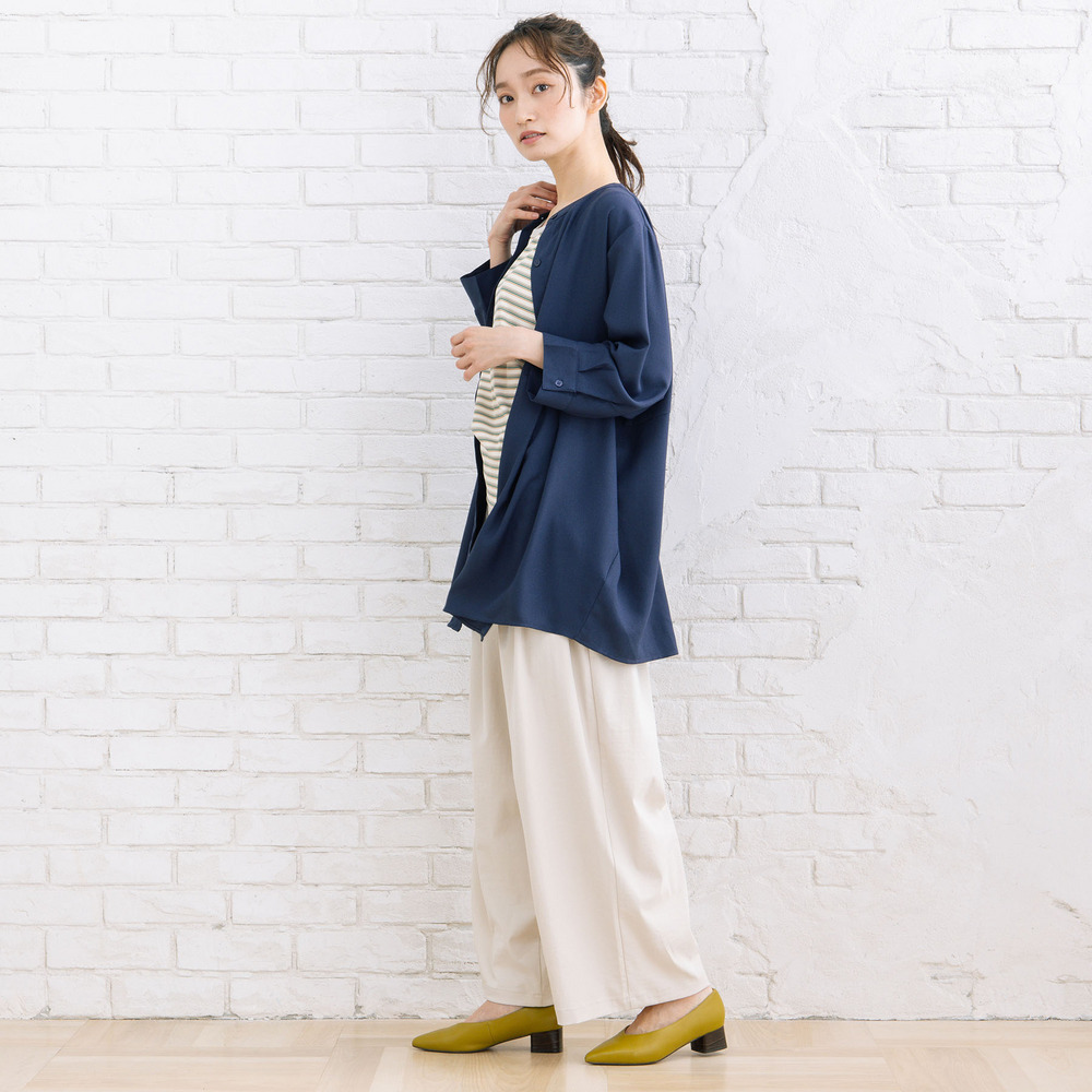 【sabstreet bis】【web限定】 ストレッチタックワイドパンツ6